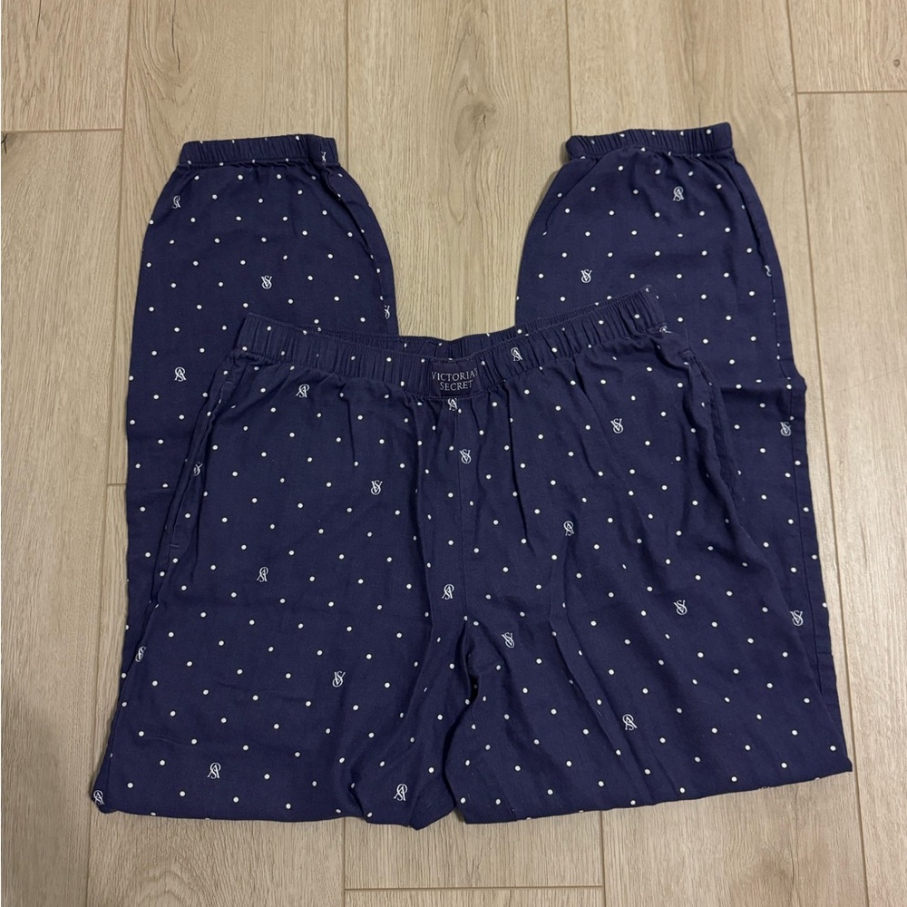 Victoria's Secret Purple and White Polka Dot Pajama Pants